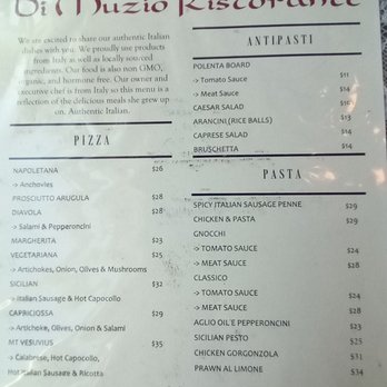 Di Muzio Ristorante - Menu - Italian Near Me - Kamloops, British Columbia