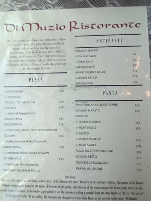 Menu photo 1 Di Muzio Ristorante Kamloops, BC