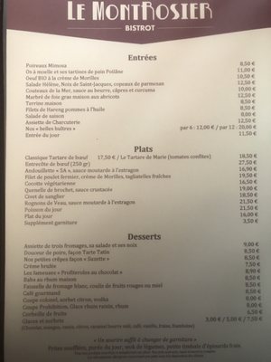 Menu photo 3 Le Montrosier Neuilly-sur-Seine, 92 Menu photo 3 Le Montrosier Neuilly-sur-Seine, 92