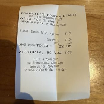 Frankie's Modern Diner - Nice salad and salmon - Diners Near Me - Victoria, British Columbia Frankie's Modern Diner - Nice salad and salmon - Diners Near Me - Victoria, British Columbia
