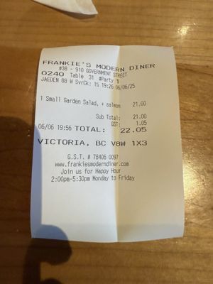 Menu photo 3 Frankie's Modern Diner Victoria, BC Menu photo 3 Frankie's Modern Diner Victoria, BC