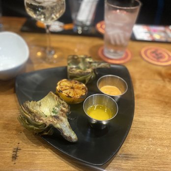 Timber's Roadhouse - The grill artichokes. With melted butter or aoli sauce. It's really good app. - Barbeque Near Me - Goleta, California Timber's Roadhouse - The grill artichokes. With melted butter or aoli sauce. It's really good app. - Barbeque Near Me - Goleta, California