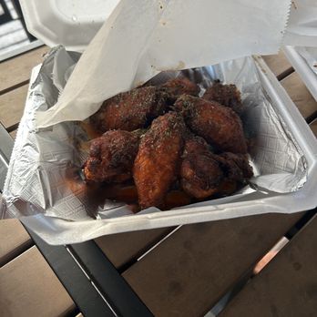 Brew and Bird - chicken wings in a foil container - Beer Bar Near Me - Decatur, Georgia Brew and Bird - chicken wings in a foil container - Beer Bar Near Me - Decatur, Georgia