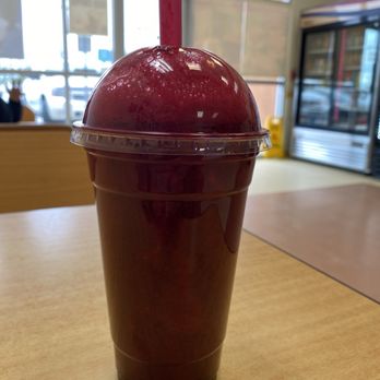 Super Donut - Beet, pineapple  and cactus  leaf juice - Donuts Near Me - San Antonio, Texas