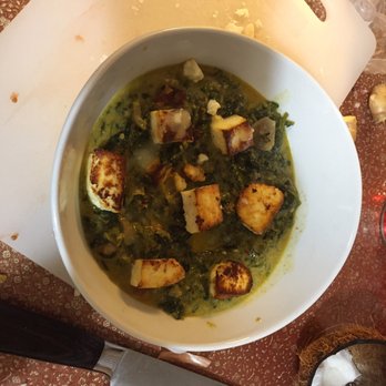 Mukti's Kitchen - Palak Paneer (spinach and fried cottage cheese) - Cooking Schools Near Me - Brooklyn, New York