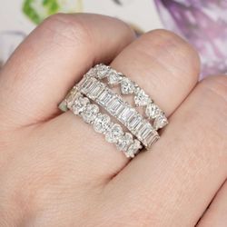 Arthur's Jewelers - Stacked Diamond Eternity Bands