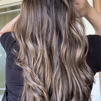 Fantasy Salon 4U - Brown hair with light highlights and hair cut - Hair Salons Near Me - Cypress, California