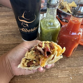 Alberto's - Breakfast burrito- Bacon - Mexican Near Me - Park City, Utah