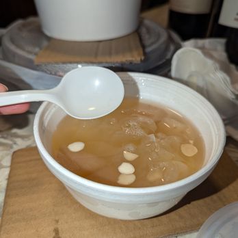 Nature Pagoda - D10. Steamed Pear with White Fungus Dessert $7.50. - Cantonese Near Me - San Gabriel, California