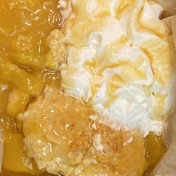 The Lazy Armadillo - Bourbon peach cobbler