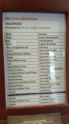 Menu photo 3 Old Crow Coffeehouse Ambridge, PA