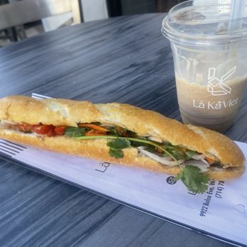 La Ka Viet - Coconut Ice Blend Coffee and LaKaviet Sandwich combination (Bánh Mì Đặc Biệt) - Desserts Near Me - Westminster, California