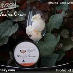 Mercer's Dairy - This Wine Ice Cream has pieces of fresh peaches in it!