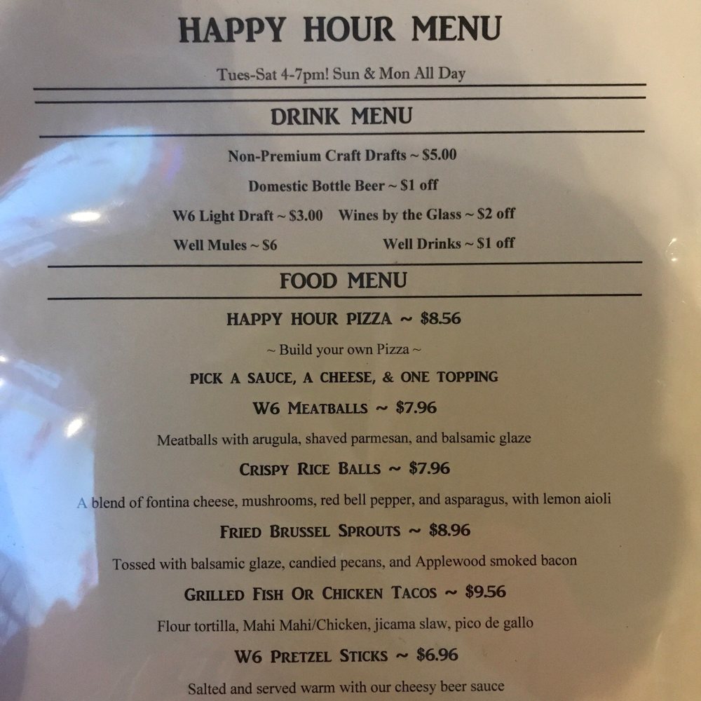 The Whiskey Six - Happy hour menu - New American Near Me - Grosse Pointe, Michigan The Whiskey Six - Happy hour menu - New American Near Me - Grosse Pointe, Michigan