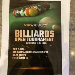 O'Briens Place - Pool tournament