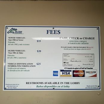 Air Care Colorado - Fees - Smog Check Stations Near Me - Arvada, Colorado Air Care Colorado - Fees - Smog Check Stations Near Me - Arvada, Colorado