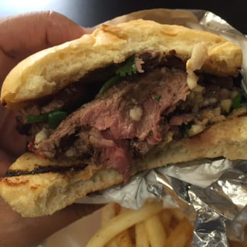 The Grillery - Steve Sandwich: Prime beef & chimichurri on a telera roll - Asian Fusion Near Me - Poway, California The Grillery - Steve Sandwich: Prime beef & chimichurri on a telera roll - Asian Fusion Near Me - Poway, California
