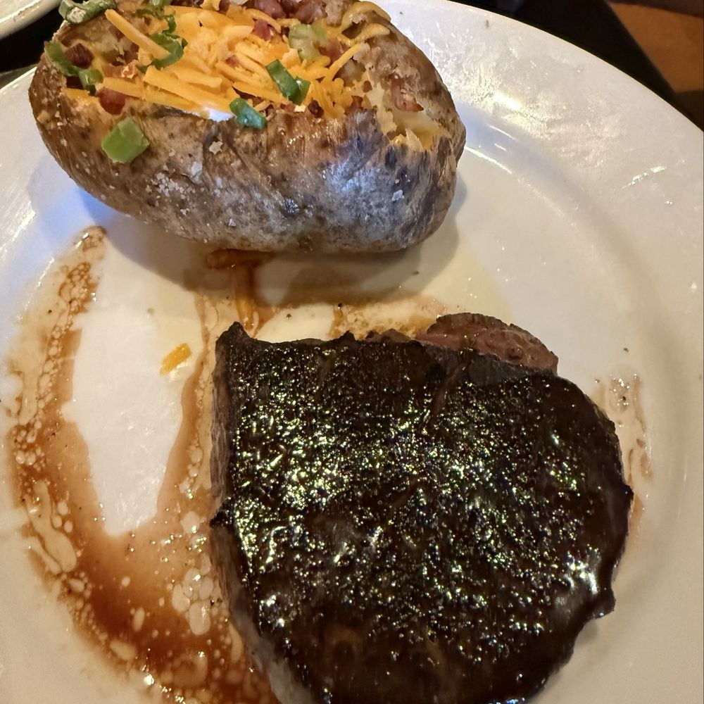 LongHorn Steakhouse - Filet with loaded baked potato. - Steakhouses Near Me - Saint George, Utah