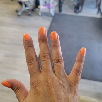 Trendy Nails Salon - Nice bright orange for the summer!! - Nail Salons Near Me - Los Angeles, California