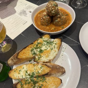Pasta Corner - Garlic Bread - is non negotiable!!!! meatballs too! - Pasta Shops Near Me - New York, New York