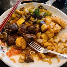 Steak shrimp and scallips Steak shrimp and scallips