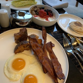 Estuary - Two Eggs Bacon Breakfast Potatoes, Yogurt and Granola - Seafood Near Me - Washington, DC, District of Columbia Estuary - Two Eggs Bacon Breakfast Potatoes, Yogurt and Granola - Seafood Near Me - Washington, DC, District of Columbia