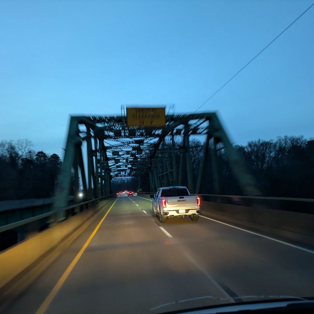 Elk River Bridge - Elk River Bridge, heading east at dawn - Landmarks & Historical Buildings Near Me - Rogersville, Alabama Elk River Bridge - Elk River Bridge, heading east at dawn - Landmarks & Historical Buildings Near Me - Rogersville, Alabama
