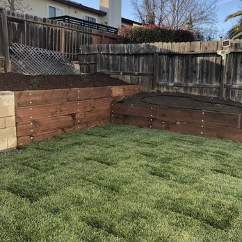 Armet's Landscape - New wood retaining wall and garden box - Landscape Architects or Designers Near Me - Atascadero, California