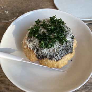 Apolonia - Truffle puff (sourdough bread with truffle butter topping)- must have - Modern European Near Me - Chicago, Illinois Apolonia - Truffle puff (sourdough bread with truffle butter topping)- must have - Modern European Near Me - Chicago, Illinois