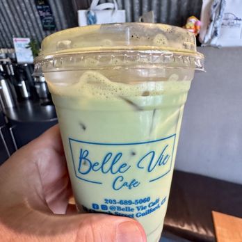 Belle Vie Cafe - Matcha Iced Latte - Cafes Near Me - Guilford, Connecticut Belle Vie Cafe - Matcha Iced Latte - Cafes Near Me - Guilford, Connecticut