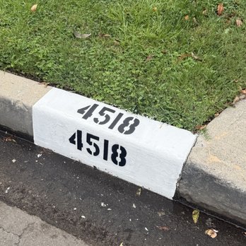 LA Curbs - After address was painted - Painters Near Me - Sherman Oaks, California LA Curbs - After address was painted - Painters Near Me - Sherman Oaks, California