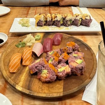 Kodo Sushi Sake - 5 nigiri, crazy roll, Finding Nemo - Sushi Bars Near Me - Chandler, Arizona Kodo Sushi Sake - 5 nigiri, crazy roll, Finding Nemo - Sushi Bars Near Me - Chandler, Arizona