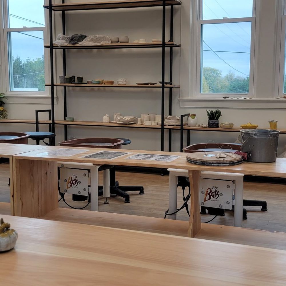 Centered Clay Studio - Row of wheels - Art Classes Near Me - Kennett Square, Pennsylvania