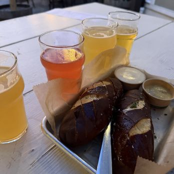 Forward Brewing - Hot pretzels with mustard and cheese dipping sauces -- simple, warm, and really good with the beer. - Brewpubs Near Me - Annapolis, Maryland Forward Brewing - Hot pretzels with mustard and cheese dipping sauces -- simple, warm, and really good with the beer. - Brewpubs Near Me - Annapolis, Maryland