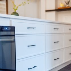 360 Kitchen Design - Interior design by Ellen Z. Wright of ApartmentRehabNYC.com Kitchen Cabinets by 360 Kitchen Design Photo by KMDECO Creative