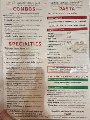 Menu photo 4 Lomeli's Italian Restaurant Gardena, CA