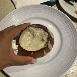 Literally the smallest bread bowl I've seen and inside of it is half bread . 17$ not worth. Fisherman's stew. 0/10 Literally the smallest bread bowl I've seen and inside of it is half bread . 17$ not worth. Fisherman's stew. 0/10