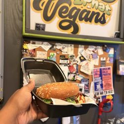 2 Phat Vegans - Mushroom quinoa burger and The Mic Drop Burgeris a must try they are so good