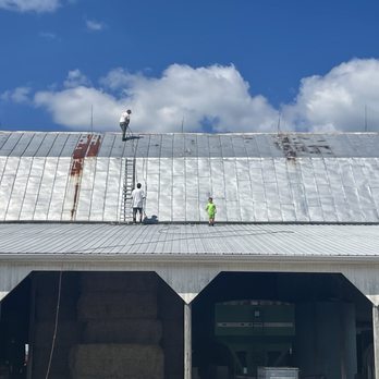 Kerrigan Painting & Power Washing - Preparing to paint a barn roof - Painters Near Me - Springfield, Ohio Kerrigan Painting & Power Washing - Preparing to paint a barn roof - Painters Near Me - Springfield, Ohio