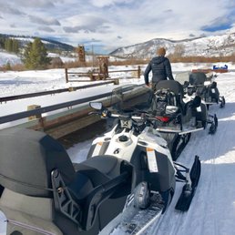 Snow mobile tour with our guide, Jared.