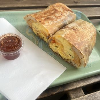The Blue Light Speak Cheesy - Tejano breakfast burrito - Sandwiches Near Me - Brooklyn, New York