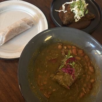 Maestro Restaurant - Carne En Su Jugo w/Tortillas and Tetela - Cocktail Bars Near Me - Pasadena, California