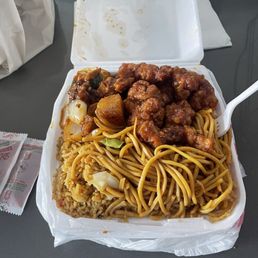2 item combo orange and spicy chicken