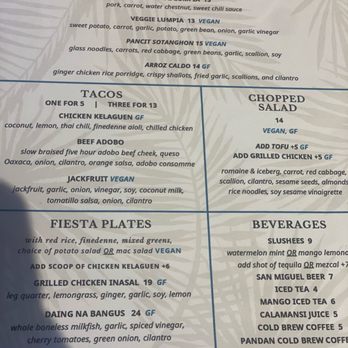 FOB West - Menu. - Filipino Near Me - Oakland, California