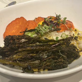 Casa Real at Ruby Hill Winery - Vegan dish: sweet potatoes with grilled broccolini over curry basmati rice - Venues & Event Spaces Near Me - Pleasanton, California Casa Real at Ruby Hill Winery - Vegan dish: sweet potatoes with grilled broccolini over curry basmati rice - Venues & Event Spaces Near Me - Pleasanton, California
