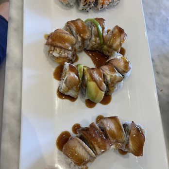 Umai - Top: Sake Roll; Center: Eel Dragon Roll; Bottom: Culebrita Roll - Japanese Near Me - San Juan, Puerto Rico Umai - Top: Sake Roll; Center: Eel Dragon Roll; Bottom: Culebrita Roll - Japanese Near Me - San Juan, Puerto Rico