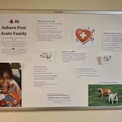 Auburn Post Acute Skilled Nursing and Long Term Care - Information Board