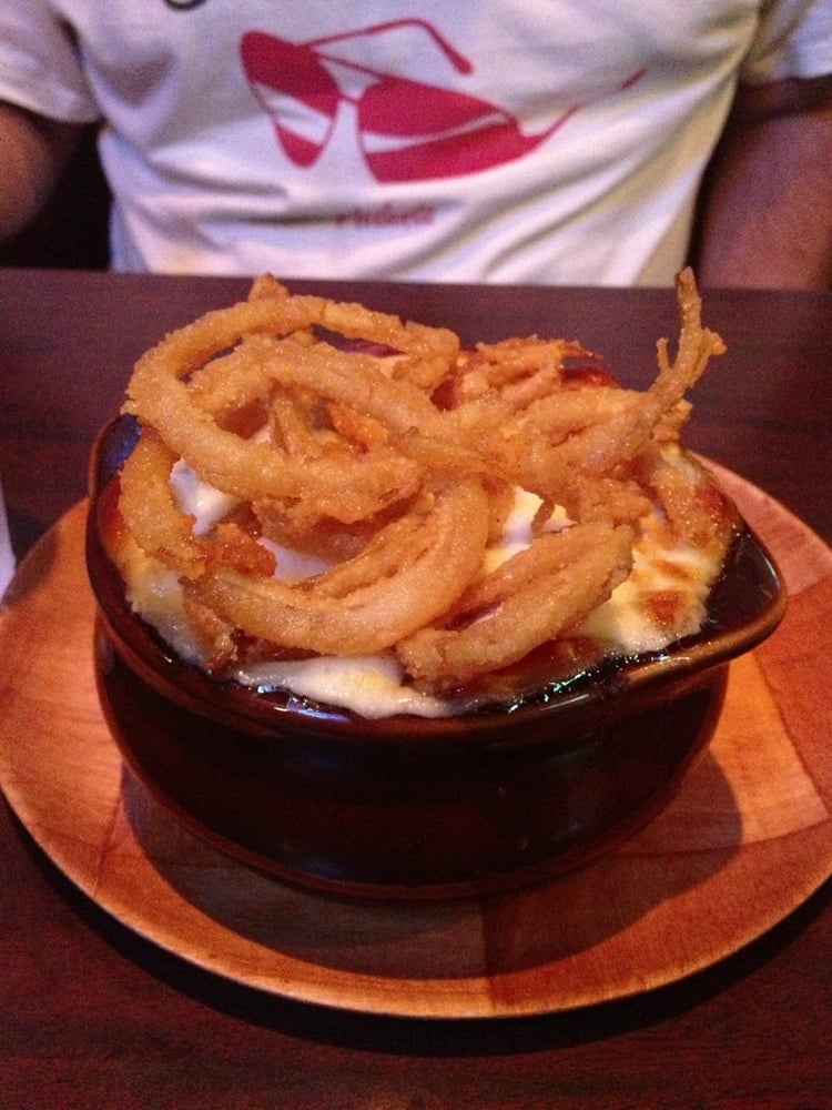 Order French Onion Soup food online from Rickey's Restaurant & Sports Bar store, Hollywood on bringmethat.com