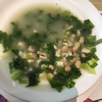 Pizzaiola - This is my escarole and bean w chicken soup. Very light - Pizza Near Me - Oceanside, New York