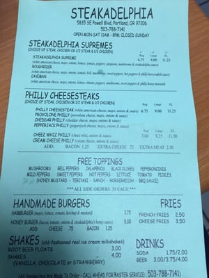 Menu photo 6 Steakadelphia Portland, OR Menu photo 6 Steakadelphia Portland, OR
